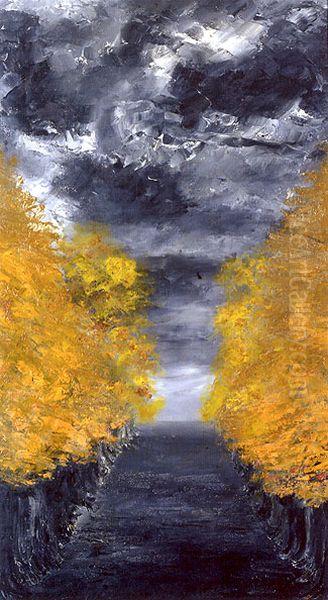 Aleja Oil Painting by August Strindberg