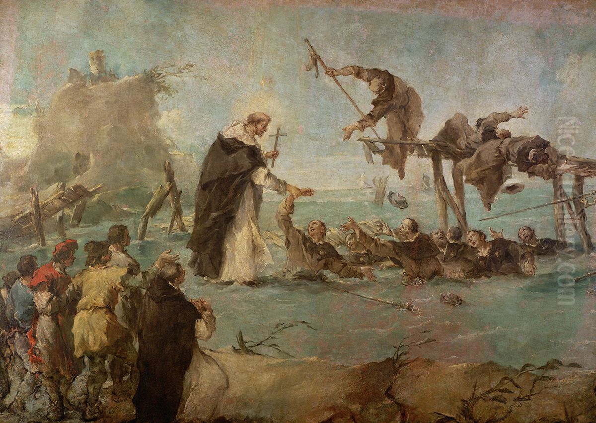 Wunder eines Dominikanerheiligen (Hl. Gonzalo di Amarante?) Oil Painting by Francesco Guardi