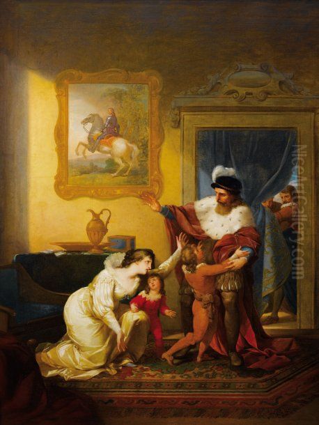 Appeal by Ines de Castro Oil Painting by Vieira Portuense