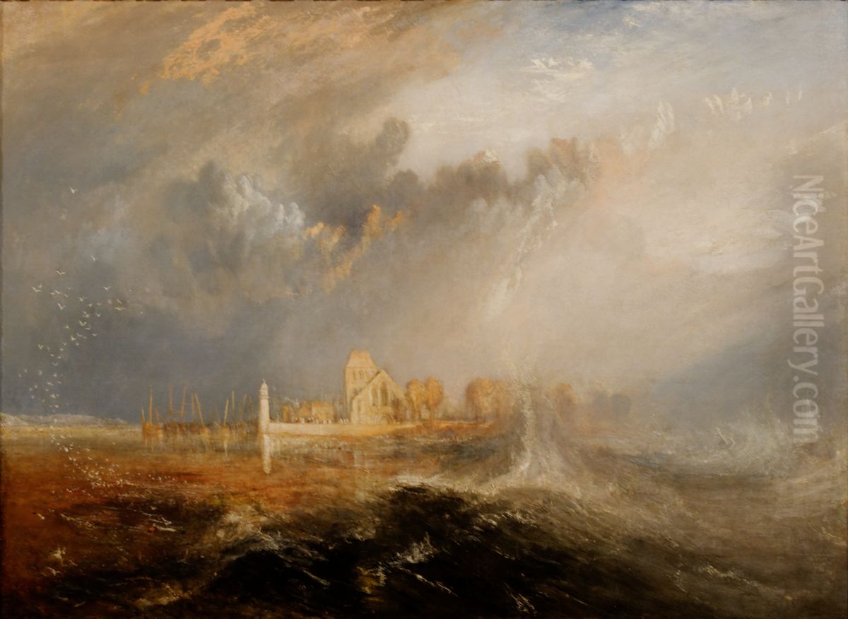 Quillebeuf, embouchure de la Seine. Oil Painting by J. M. W. Turner