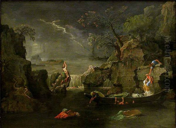 Winter Oil Painting by Nicolas Poussin