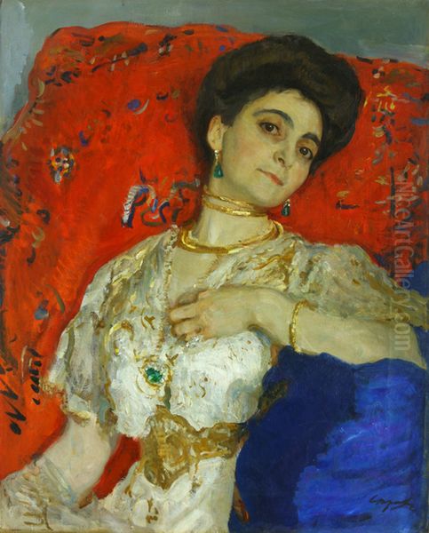 Portrait of M. N. Akimova Oil Painting by Valentin Serov