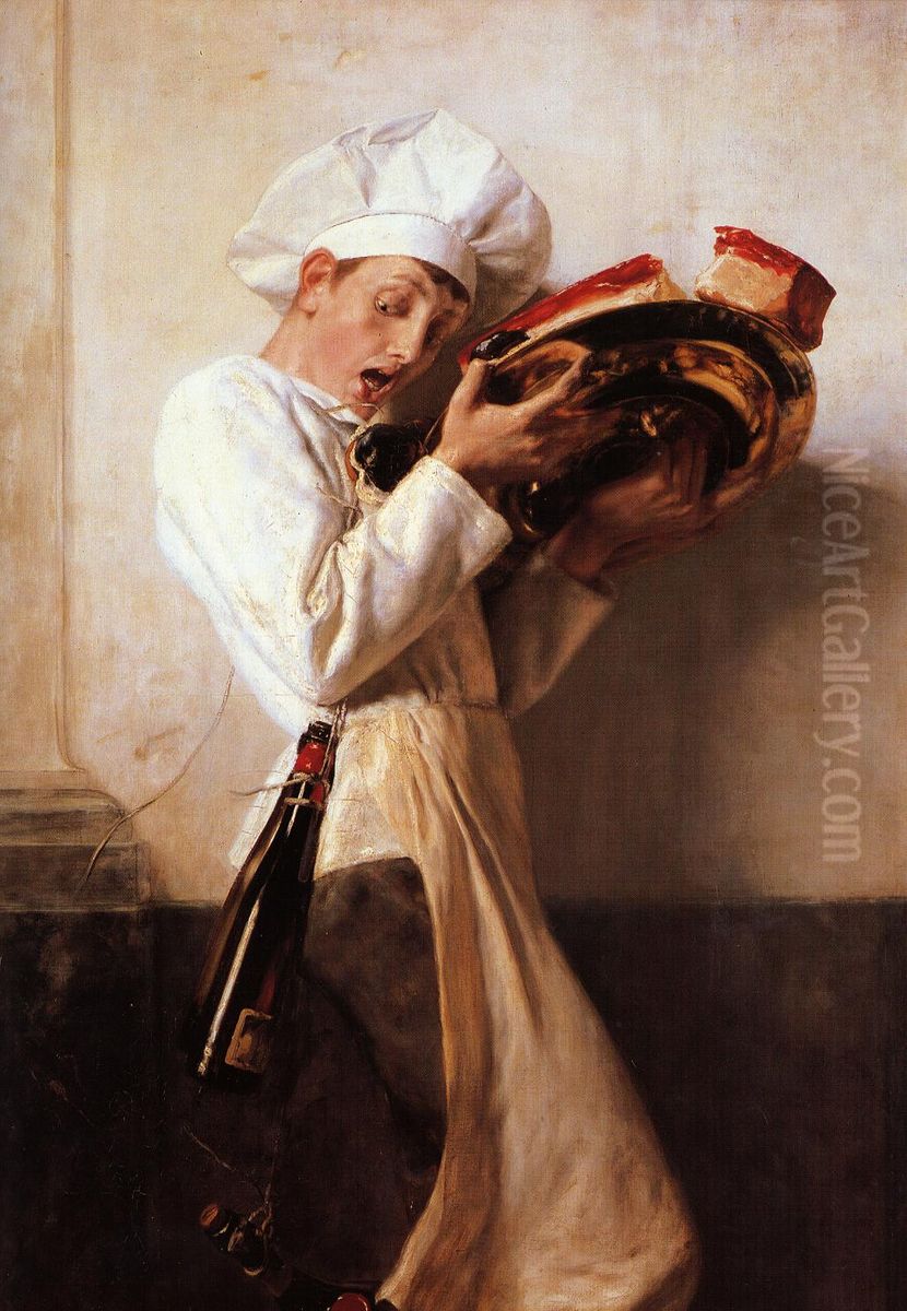 Pasrty man Oil Painting by Nikolaos Gyzis