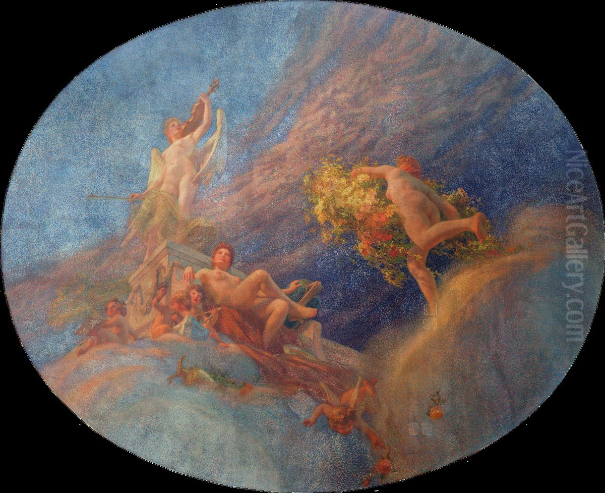 Les Arts Oil Painting by Henri Bonis