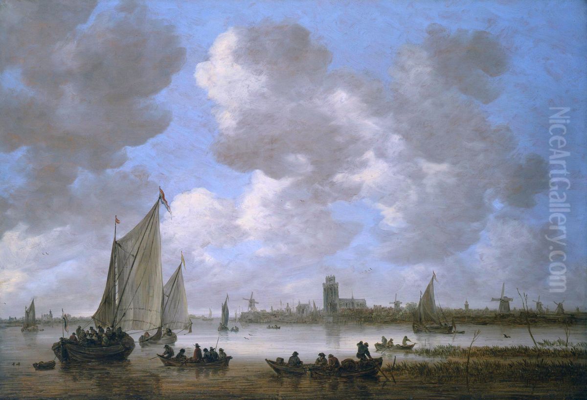 View of Dordrecht Oil Painting by Jan van Goyen