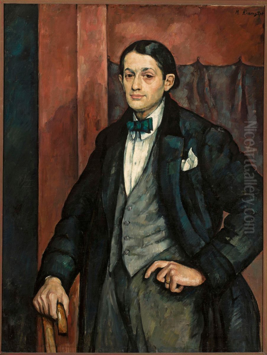 Portret rzezbiarza Henryka Kuny Oil Painting by Roman Kramsztyk