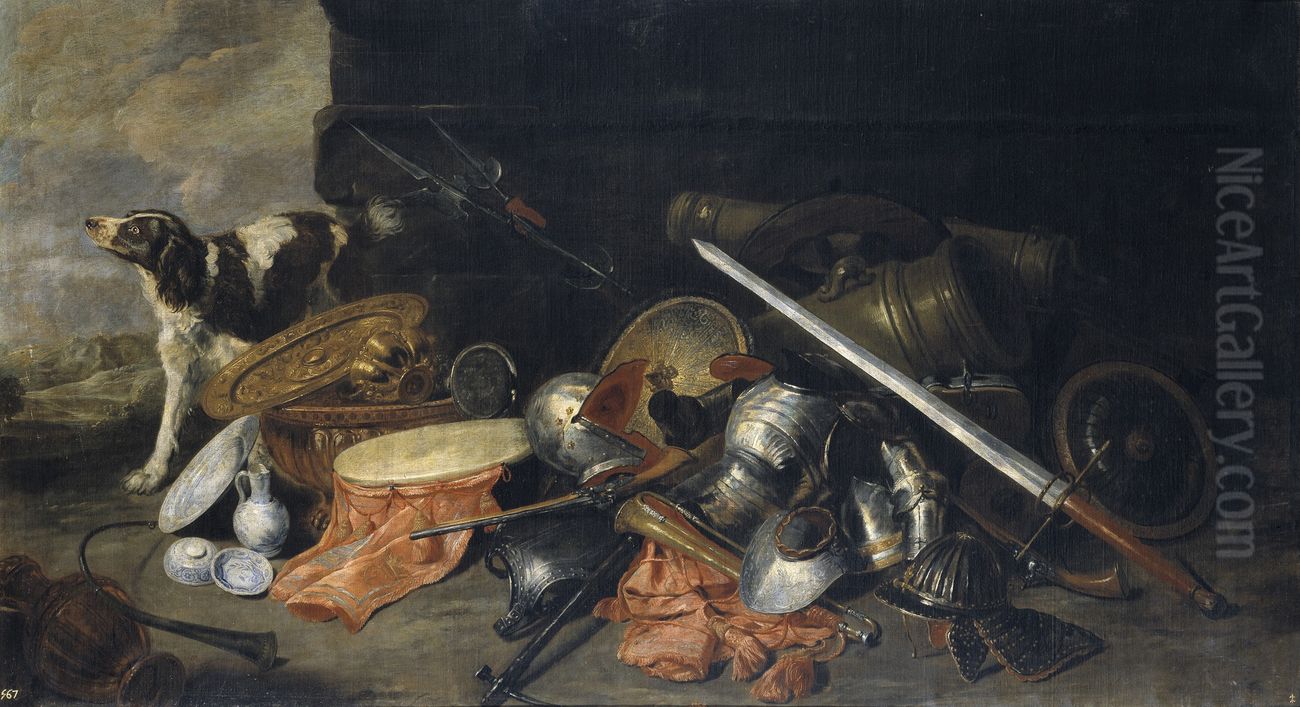 Arms and instruments of war Oil Painting by Pieter Boel