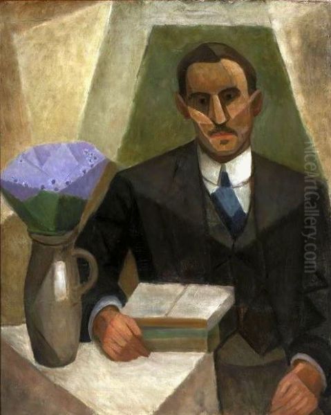 Portrait of Zygmunt Lubicz-Zaleski Oil Painting by Tadeusz Makowski