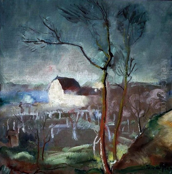 Landscape - Sketch from Naleczow Oil Painting by Jan Wydra