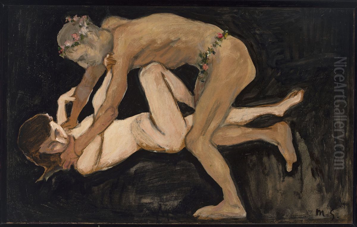 Der Faun und das Madchen Oil Painting by Max Slevogt
