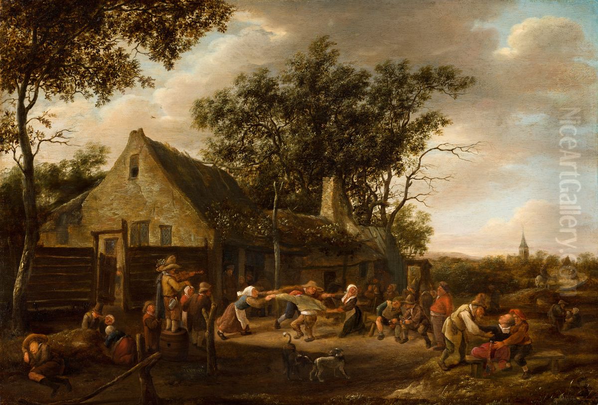 Peasants Dancing at an Inn Oil Painting by Jan Steen