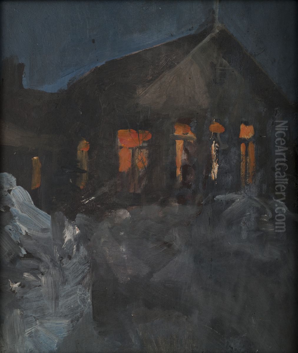 Yomaisema Malmilta Oil Painting by Akseli Valdemar Gallen-Kallela