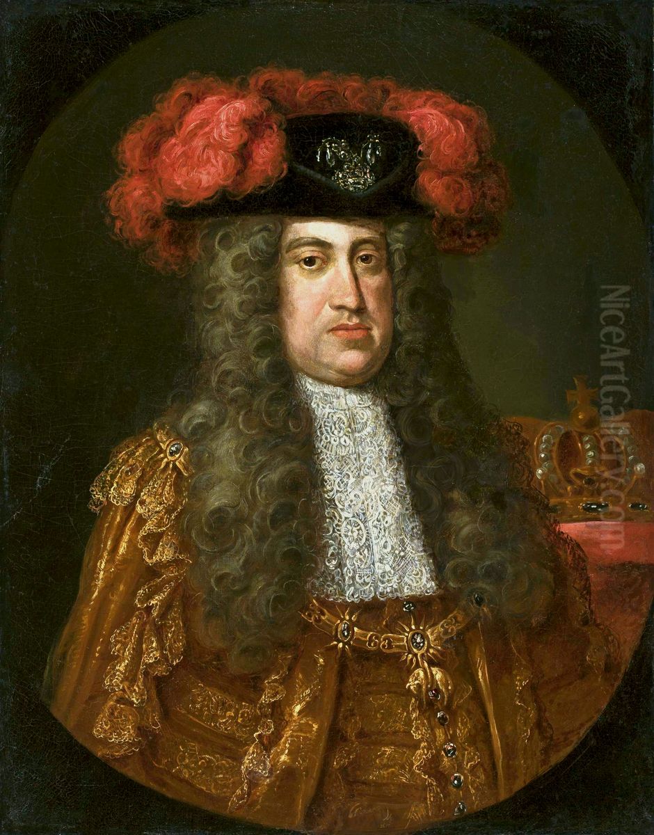 Portrait of emperor Charles VI Hapsburg (1685-1740) with the Order of the Golden Fleece Oil Painting by Jan Kupecky
