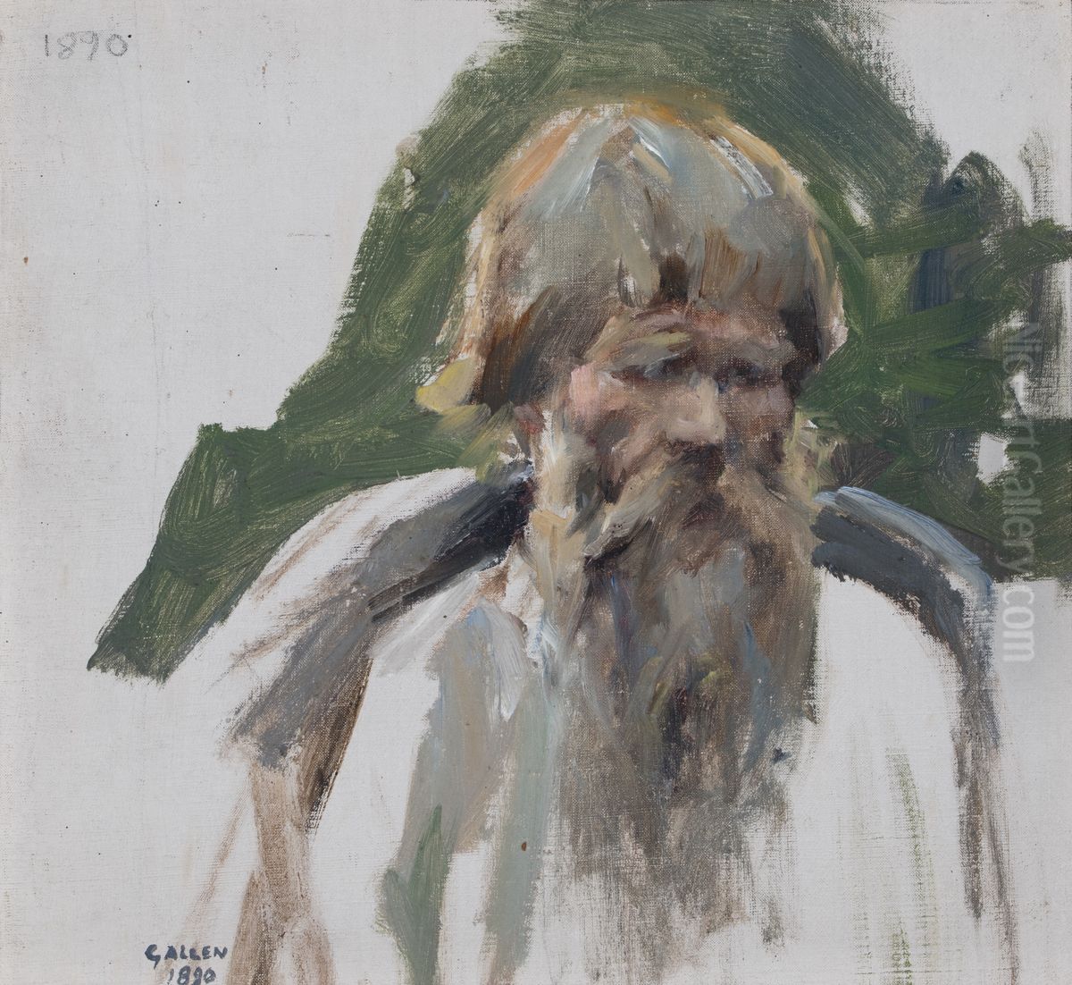 Uljaska Vainamoisen mallina Oil Painting by Akseli Valdemar Gallen-Kallela