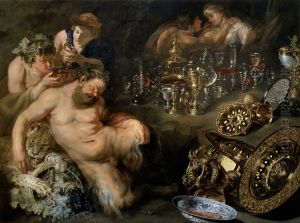 Bacchic scene with the dream of Silenus (?)