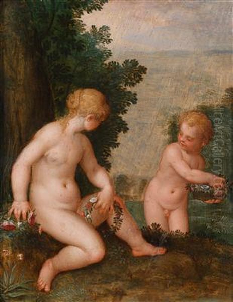 Fruhling Oil Painting by Hans Rottenhammer