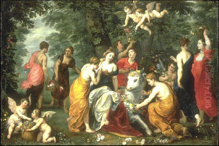 The Rape of Europa Oil Painting by Hendrick van Balen the Elder