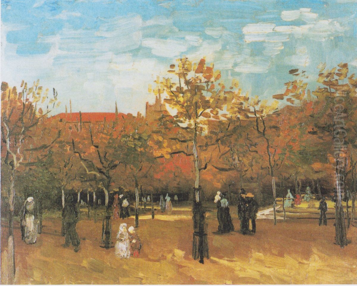 Walker in Bois de Boulogne Oil Painting by Vincent Van Gogh