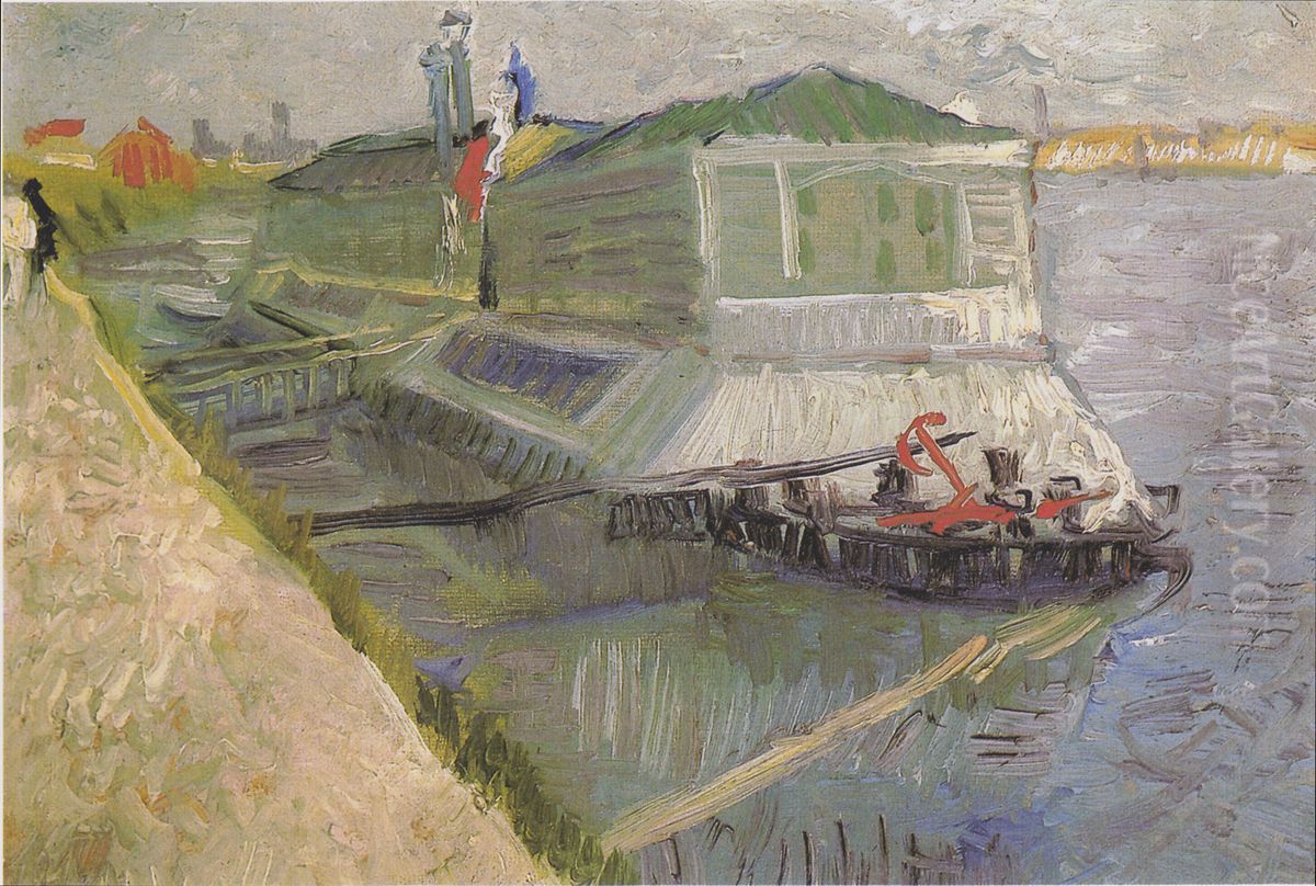 Bathing boat on the Seine at Asnieres Oil Painting by Vincent Van Gogh