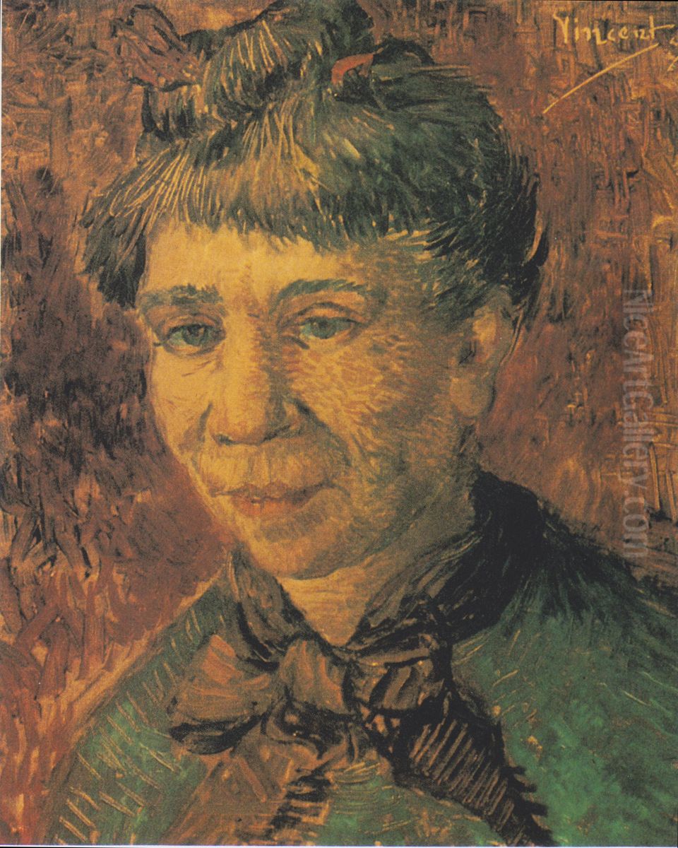 Portrait of a woman (Madame Tangux?) Oil Painting by Vincent Van Gogh