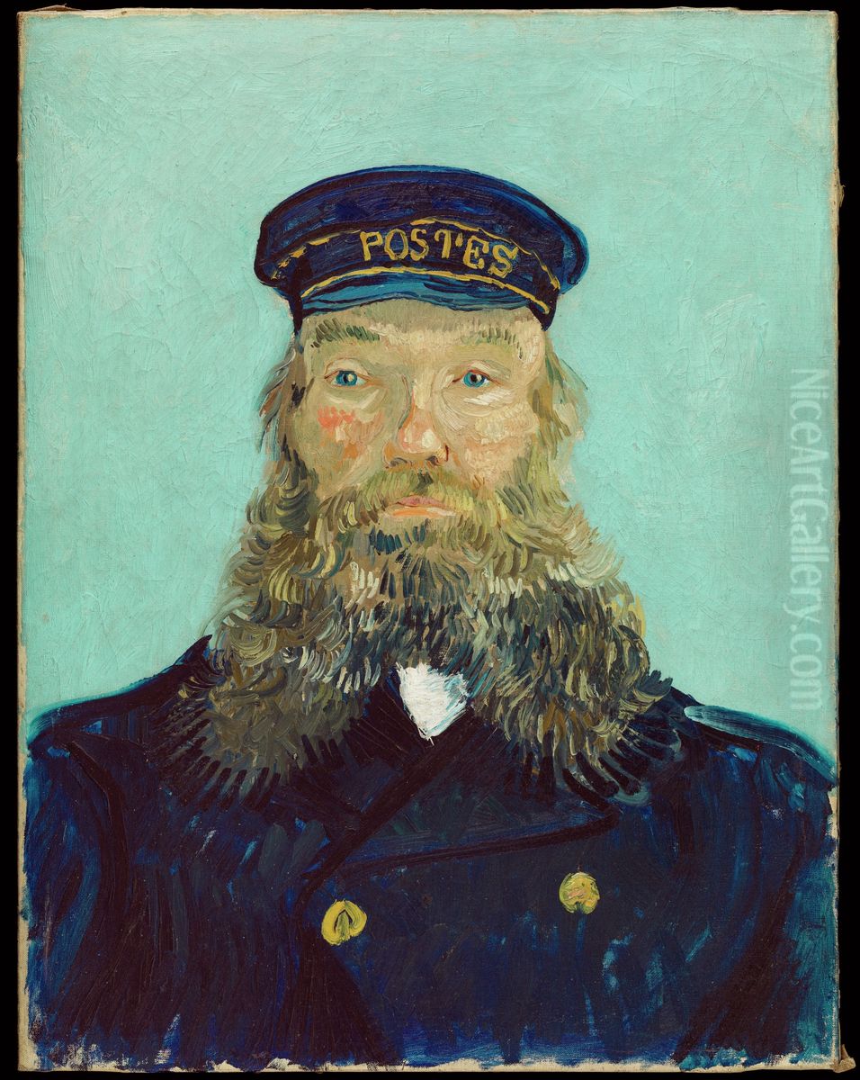 Portrait of Postman Roulin Oil Painting by Vincent Van Gogh