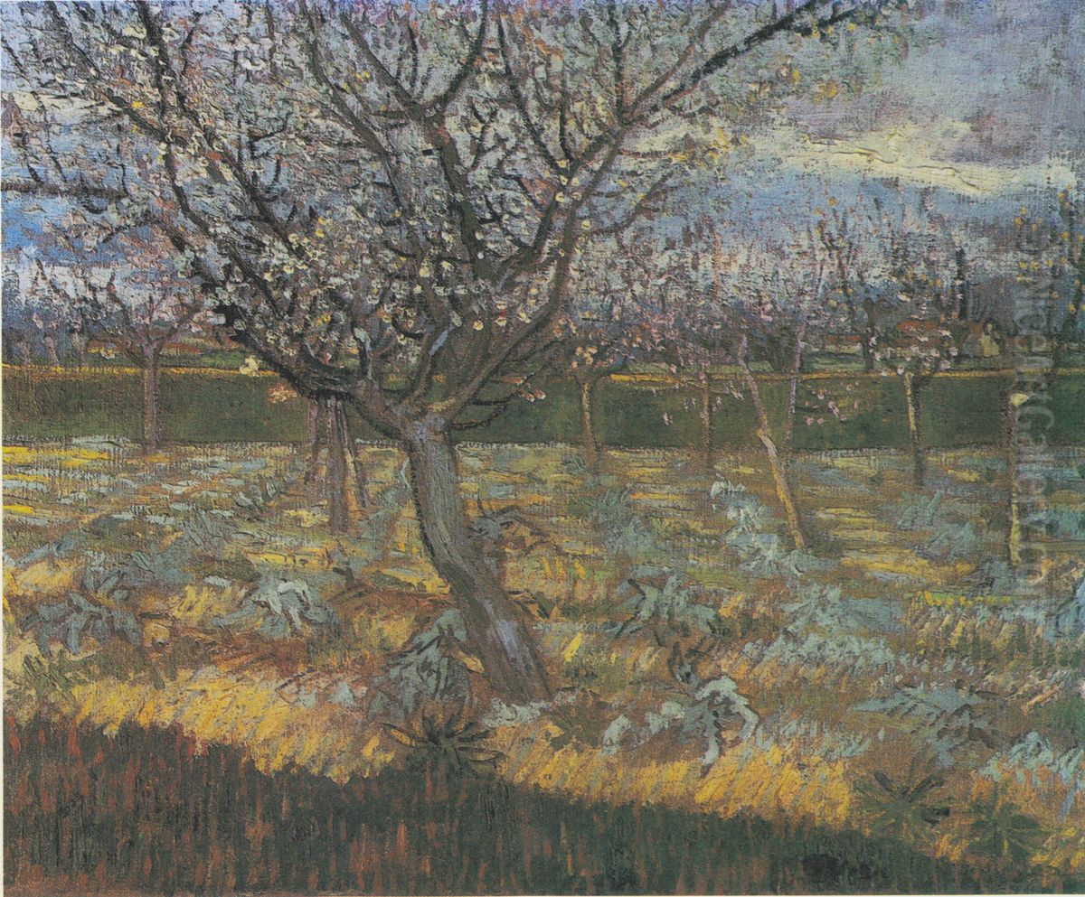 Bluhender Obstgarten mit Aprikosenbaumen Oil Painting by Vincent Van Gogh