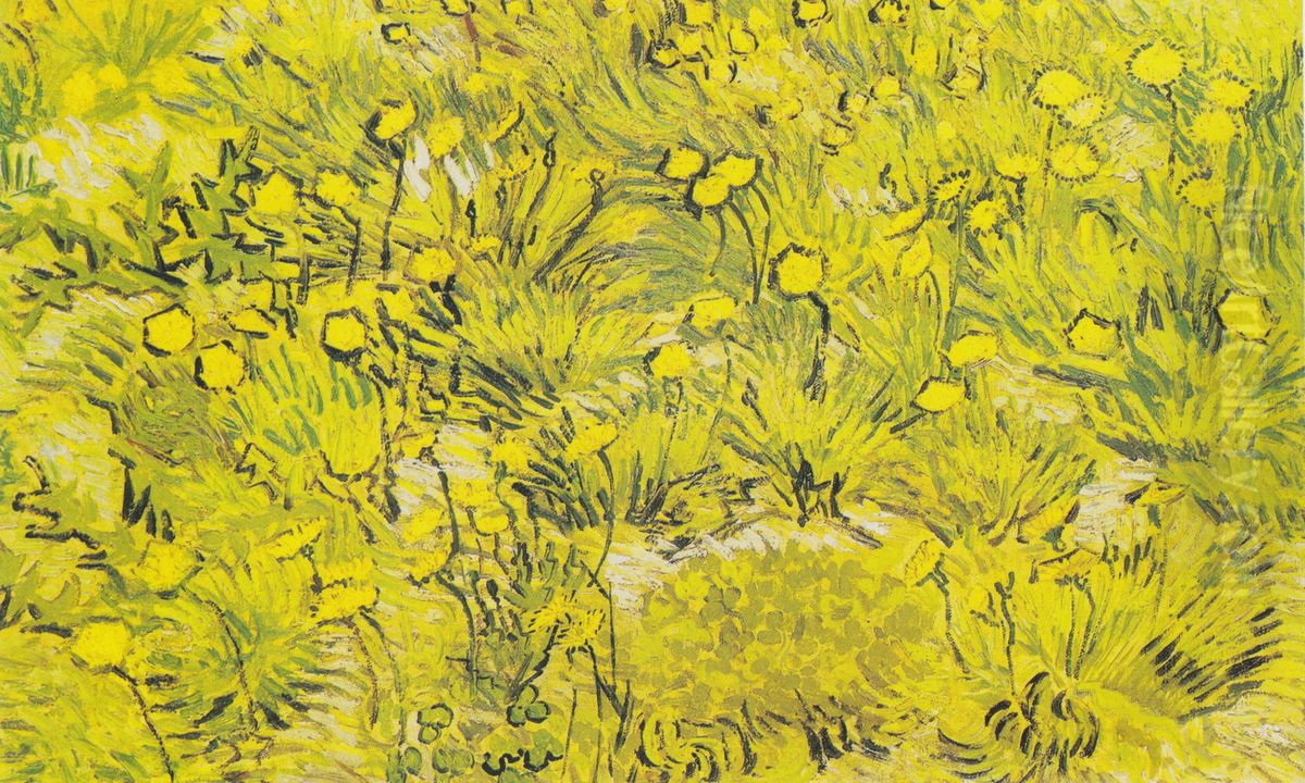 Wiese mit gelben Blumen Oil Painting by Vincent Van Gogh
