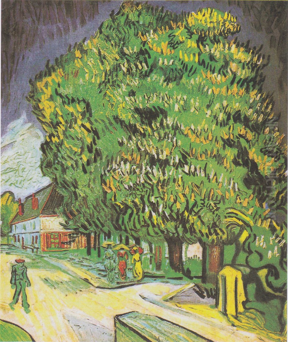 Blooming chestnut trees Oil Painting by Vincent Van Gogh