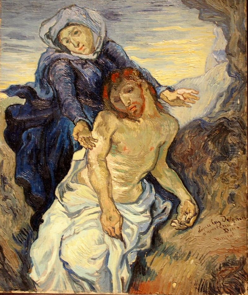 Pieta (after Delacroix) Oil Painting by Vincent Van Gogh