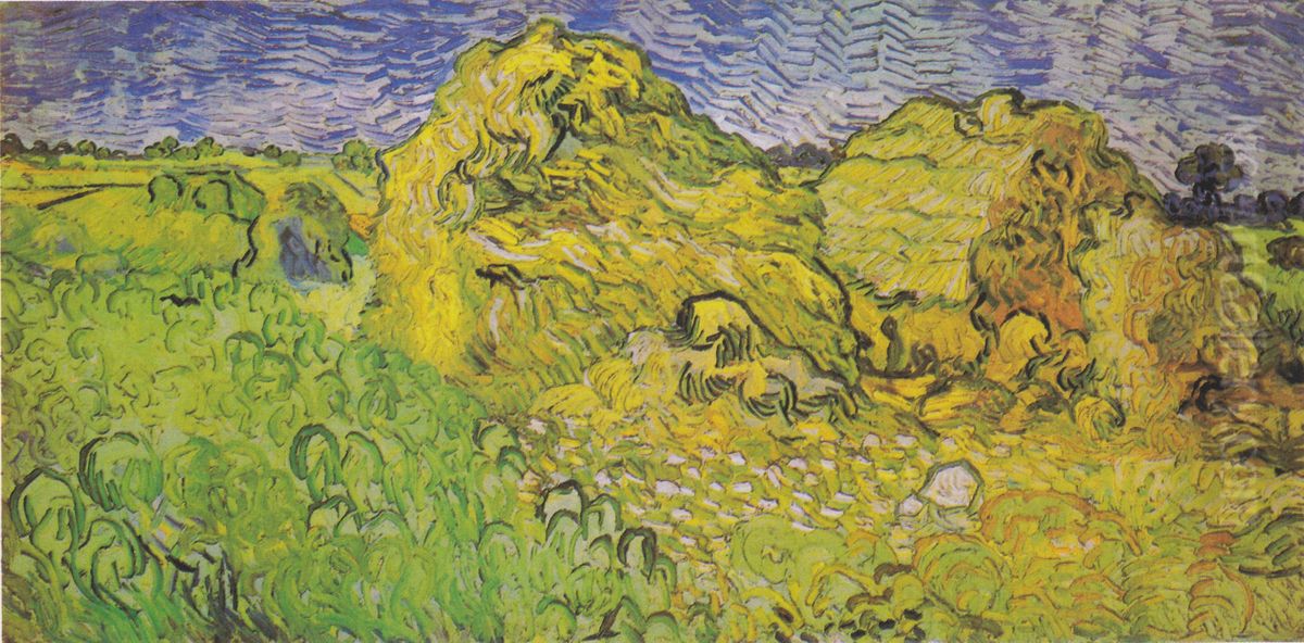 Feld mit Korngarben Oil Painting by Vincent Van Gogh
