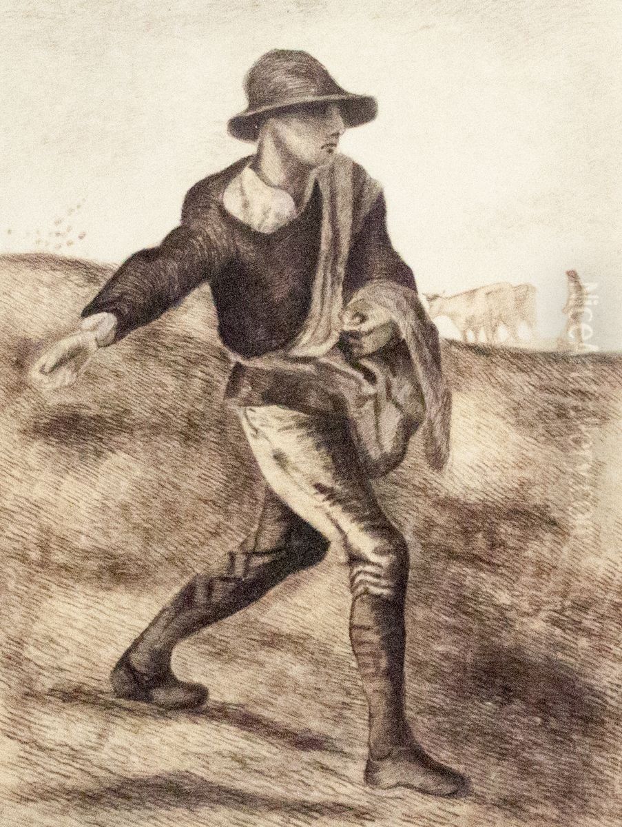 A veto (Millet nyoman) Oil Painting by Vincent Van Gogh