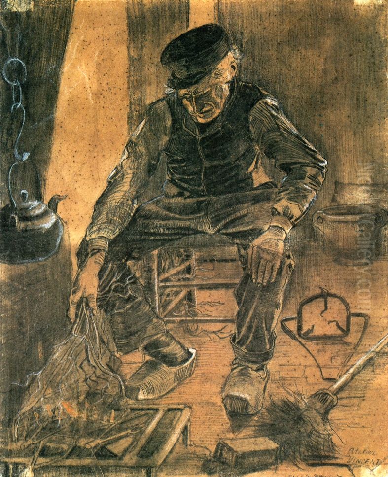 Old Man at the Fireside Oil Painting by Vincent Van Gogh