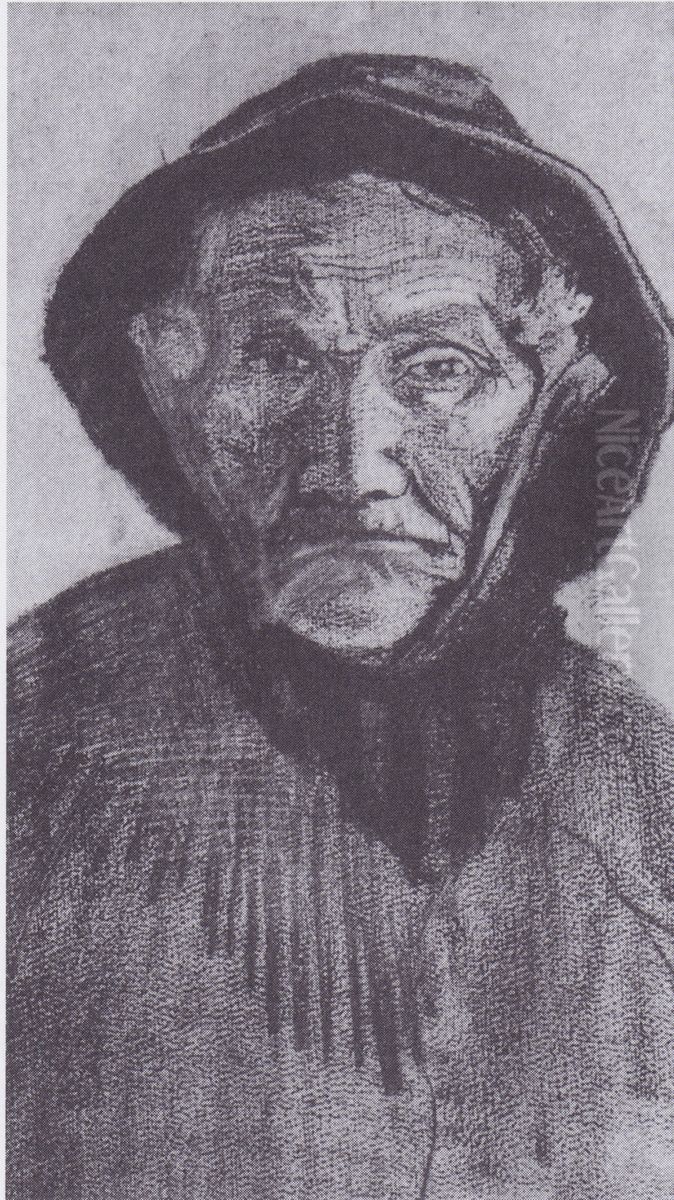 Head of an old fisherman with sou'wester Oil Painting by Vincent Van Gogh