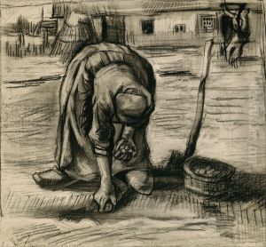 Peasant Woman Planting Potatoes