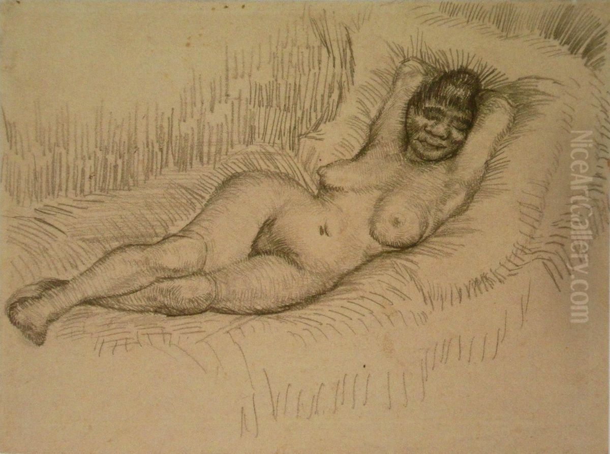Study for 'Reclining Female Nude'. Oil Painting by Vincent Van Gogh