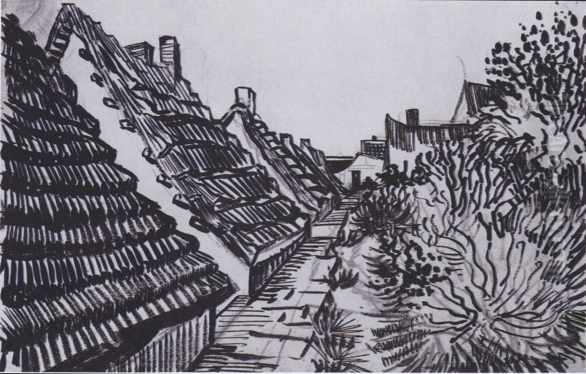 Gasse in Saintes-Maries Oil Painting by Vincent Van Gogh