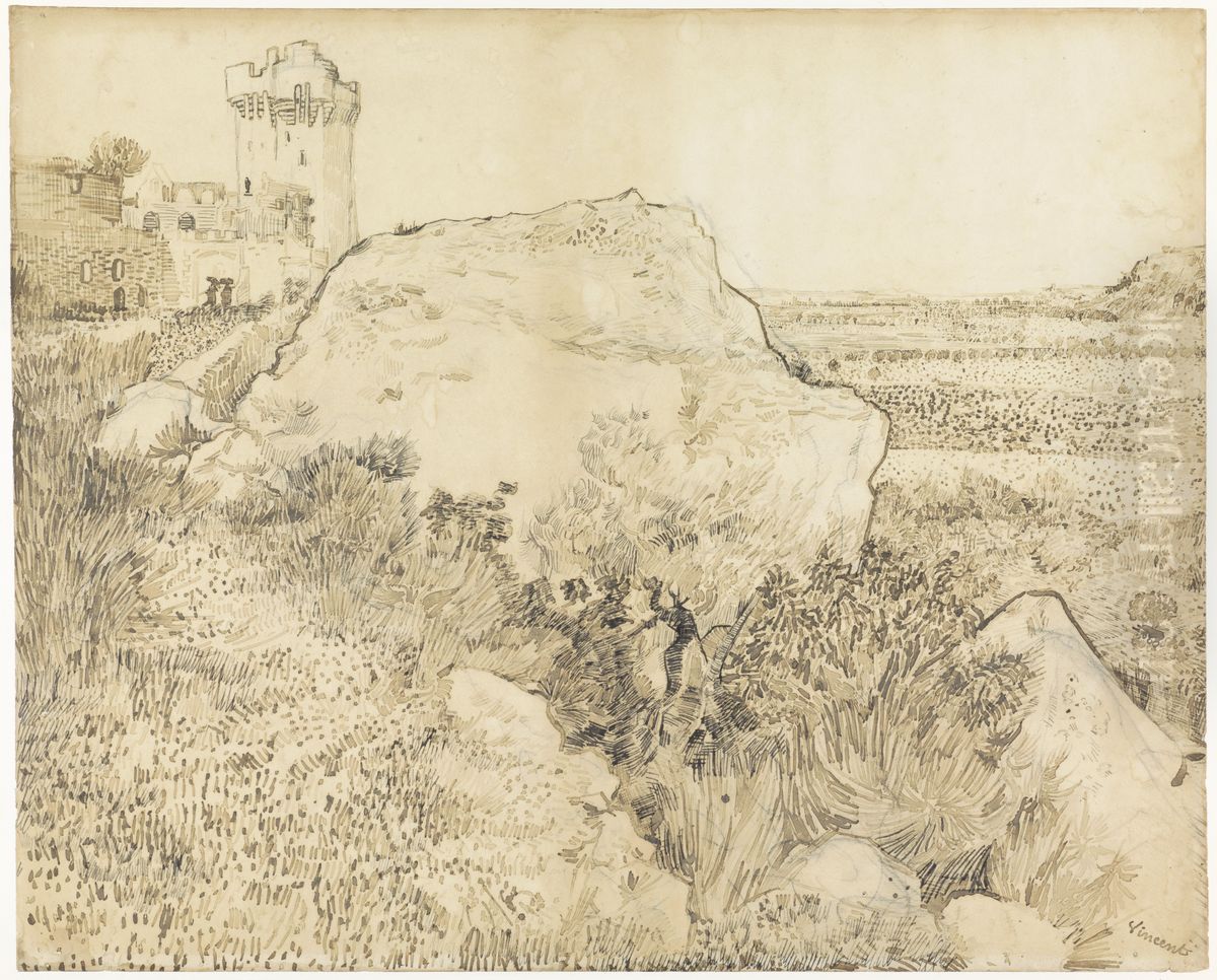 Hill with the ruins of Montmajour Oil Painting by Vincent Van Gogh