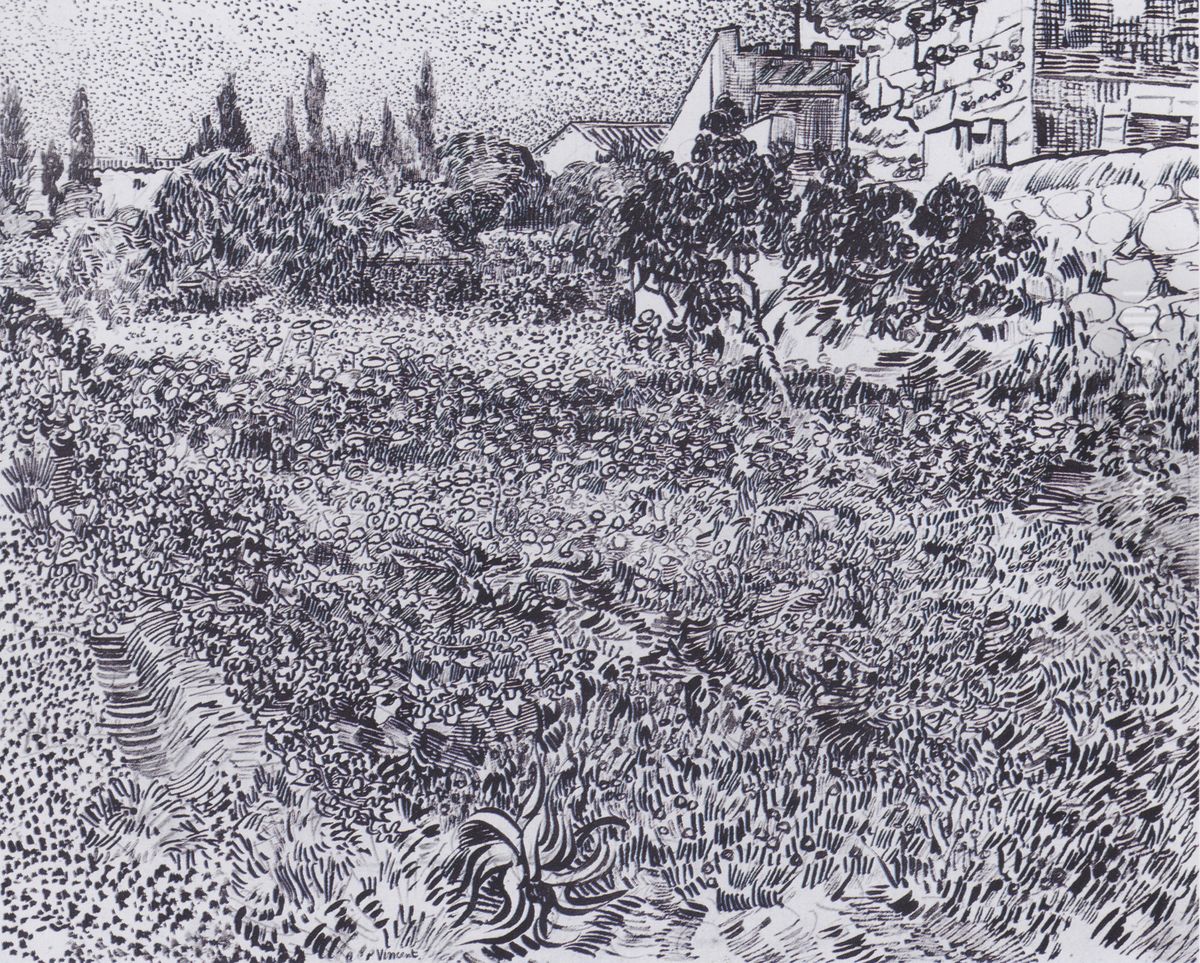 Garden mit Blumen Oil Painting by Vincent Van Gogh