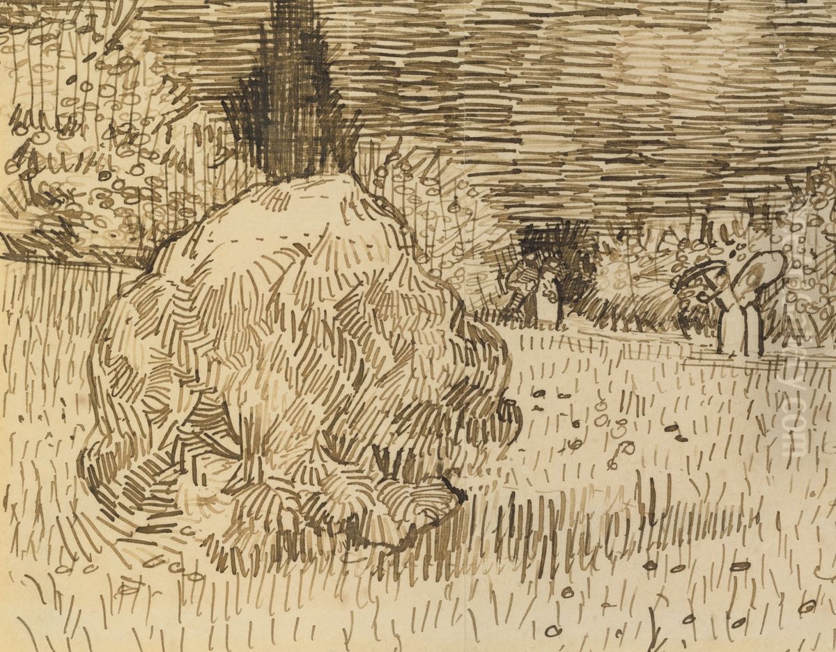 Busch in the Park at Arles - The garden of the poet II Oil Painting by Vincent Van Gogh