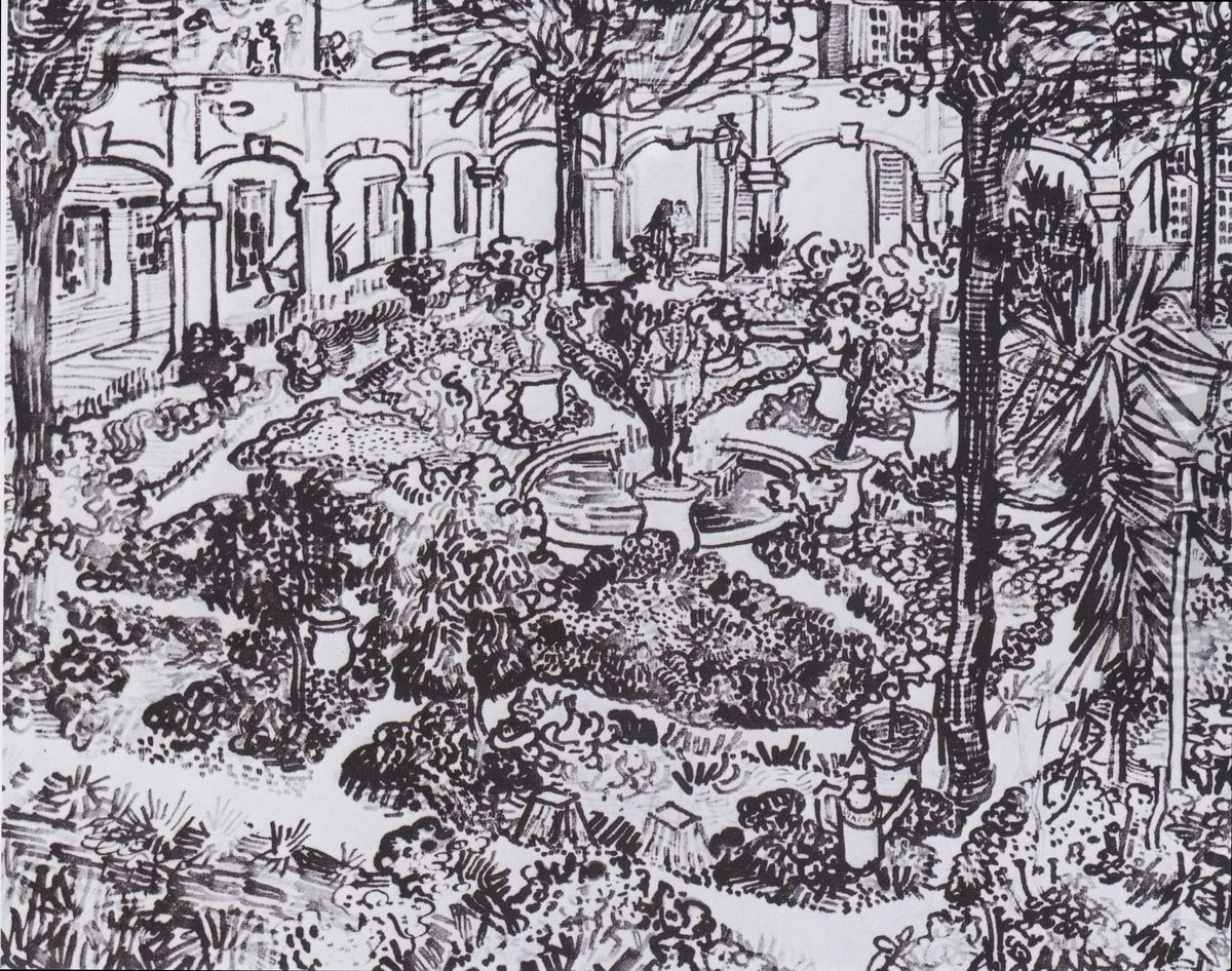 Garten des Hospitals in Arles Oil Painting by Vincent Van Gogh