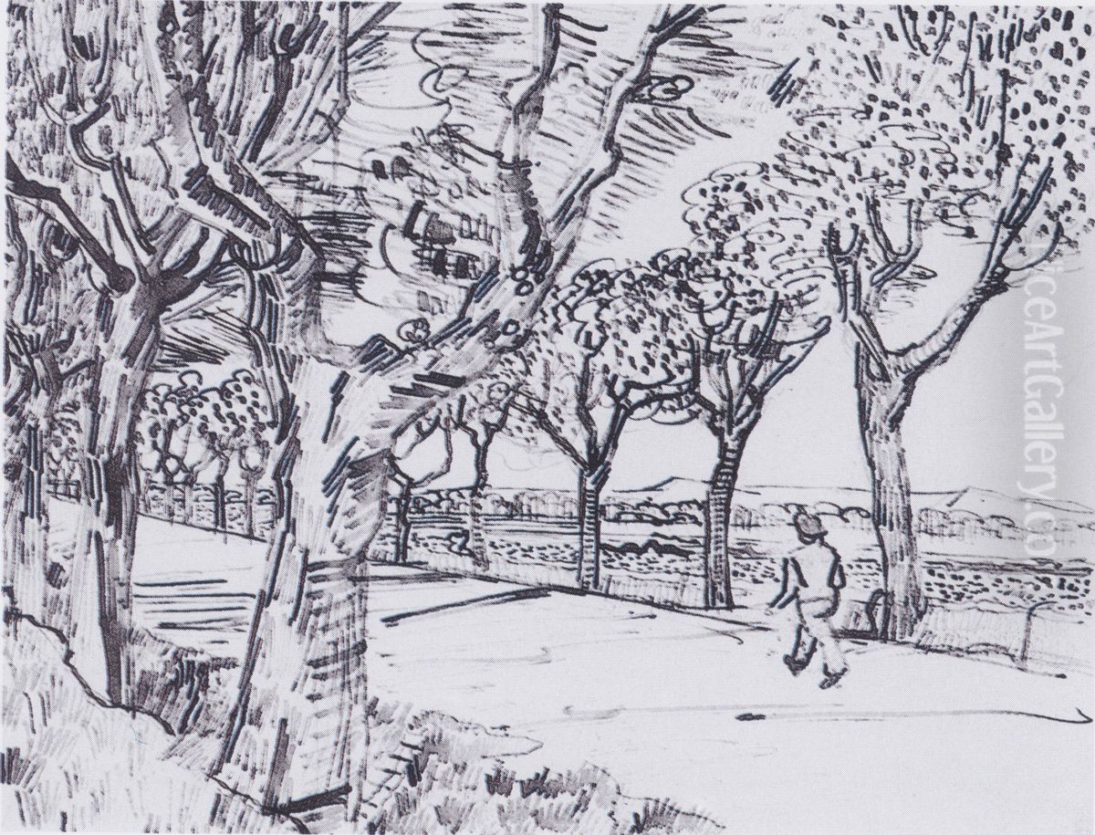 Auf dem Weg nach Tarascon Oil Painting by Vincent Van Gogh