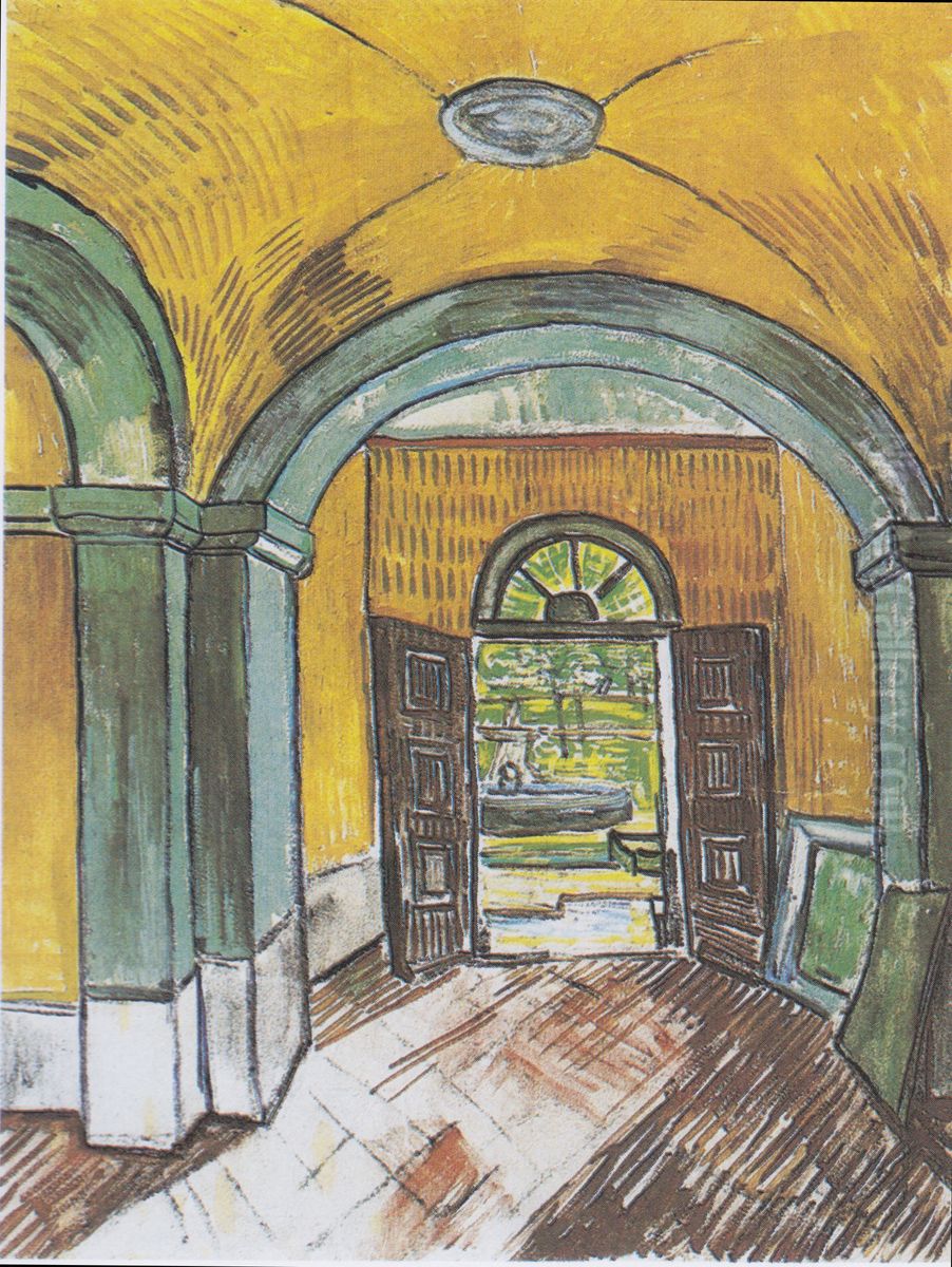 Vorhalle des Hospitals Saint-Paul Oil Painting by Vincent Van Gogh