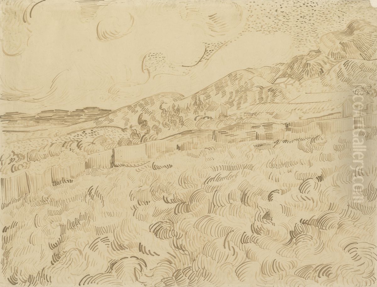 The Enclosed Wheatfield After a Storm Oil Painting by Vincent Van Gogh