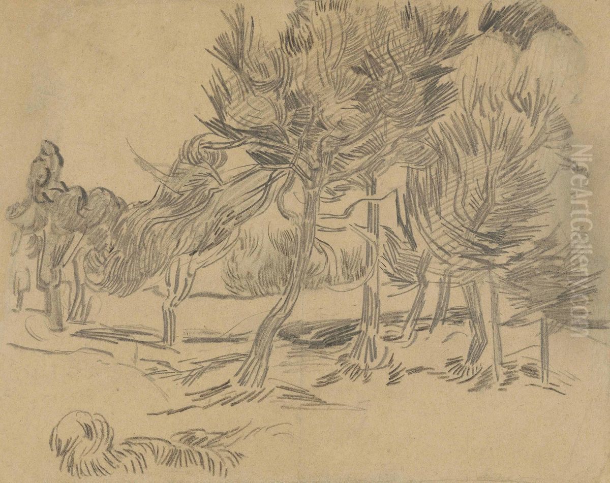 Groupe de pins Oil Painting by Vincent Van Gogh