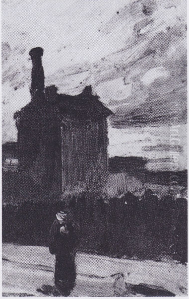 Blick auf Montemartre vor einem Gewitter Oil Painting by Vincent Van Gogh