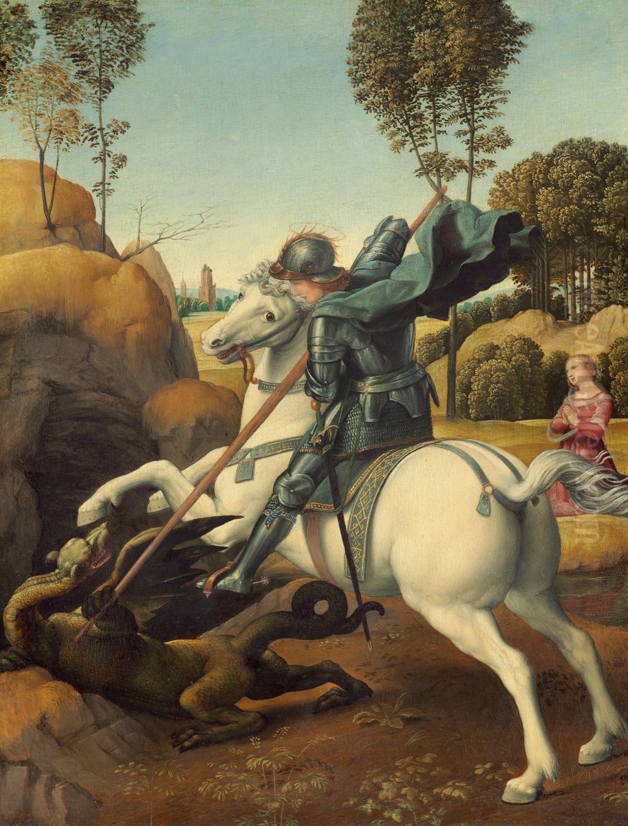 Saint George and the Dragon Oil Painting by Raphael
