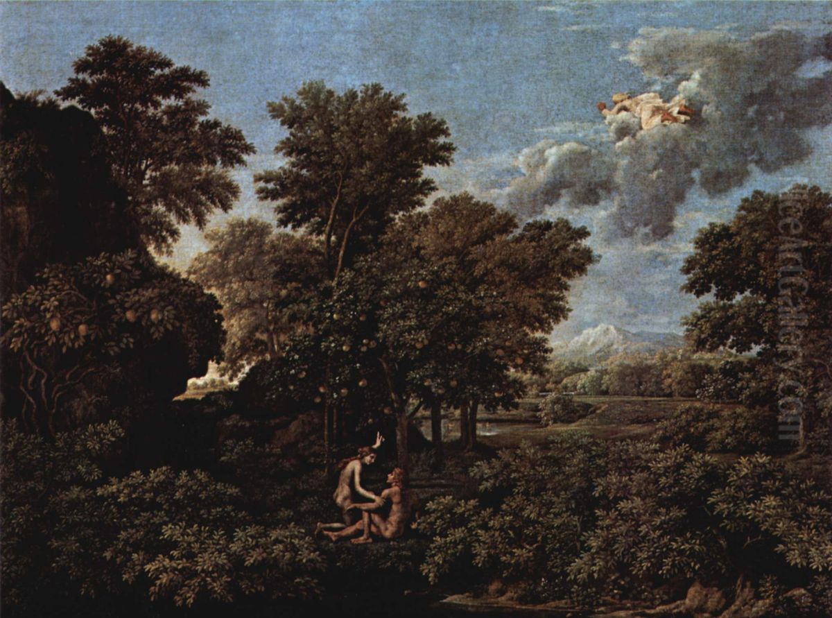 Spring Oil Painting by Nicolas Poussin