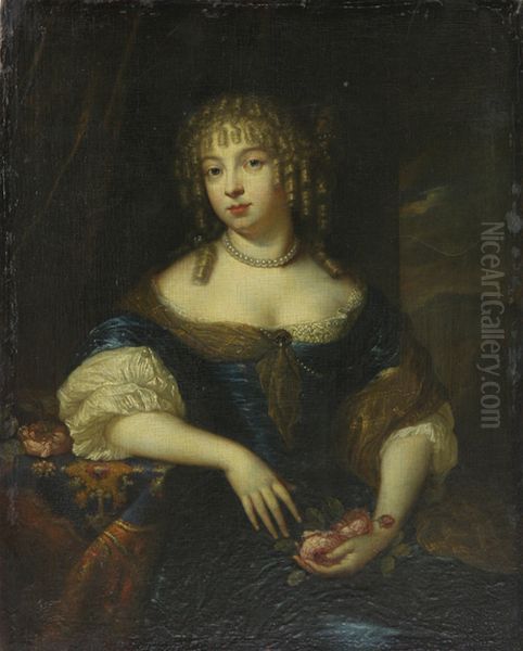 Portrait of a woman Oil Painting by Caspar Netscher