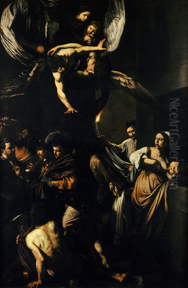 The Seven Works of Mercy Oil Painting by Caravaggio