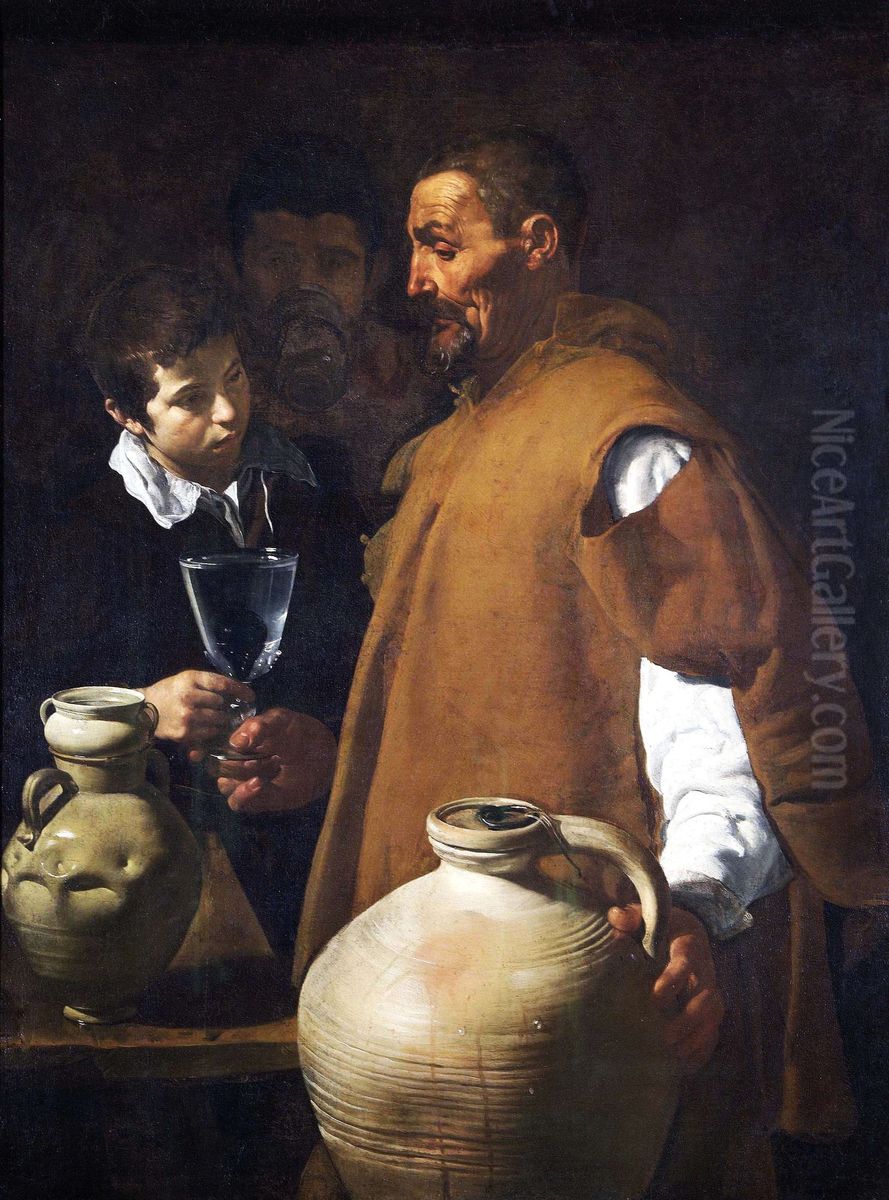 El aguador de Sevilla Oil Painting by Diego Rodriguez de Silva y Velazquez